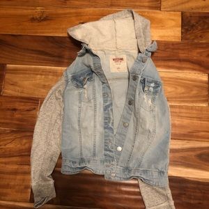 hooded jean jacket